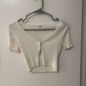Garage white crop top